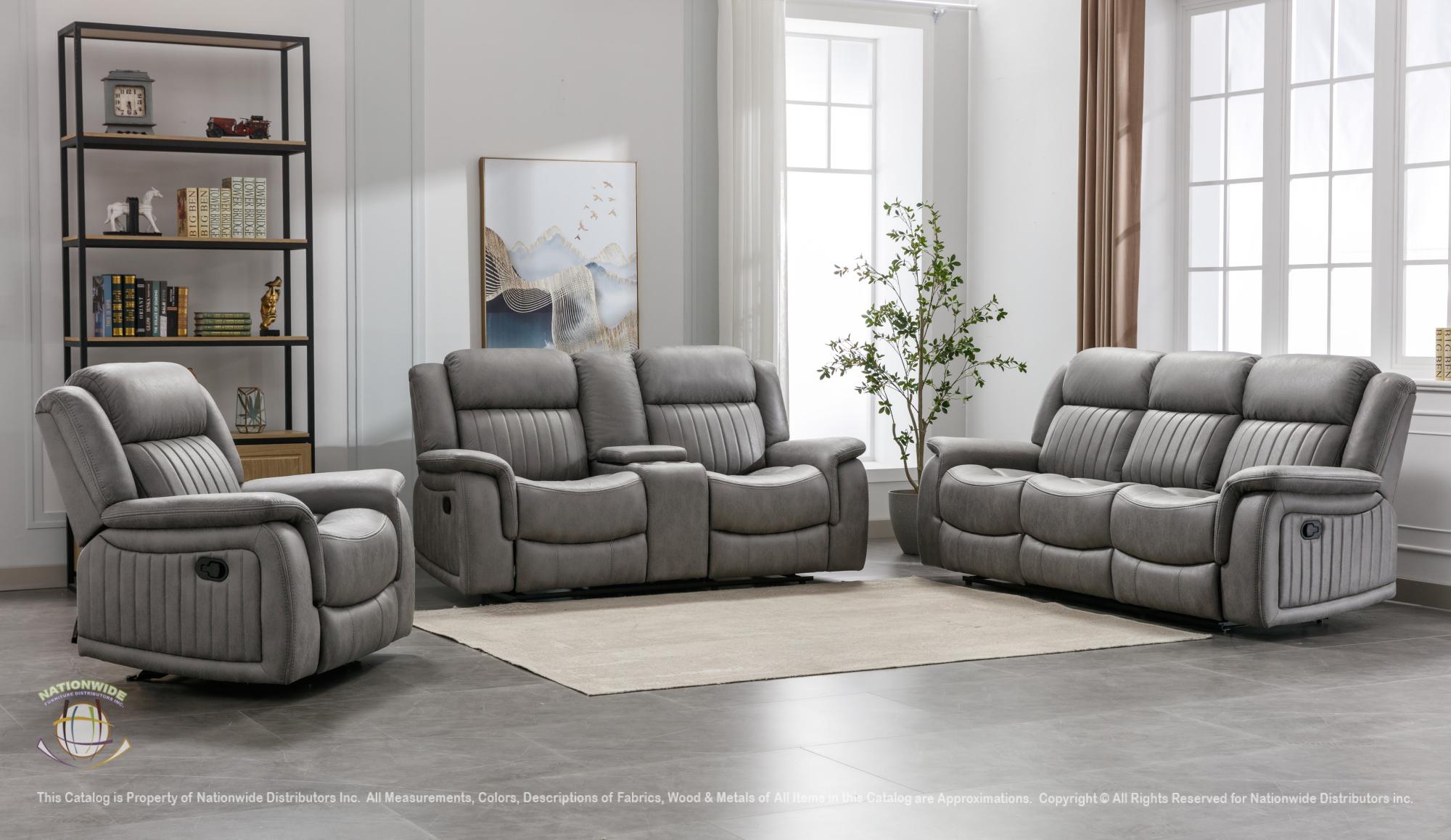 Reclining Sofa w/ Drop Table and Loveseat w/ Console & USB view 3