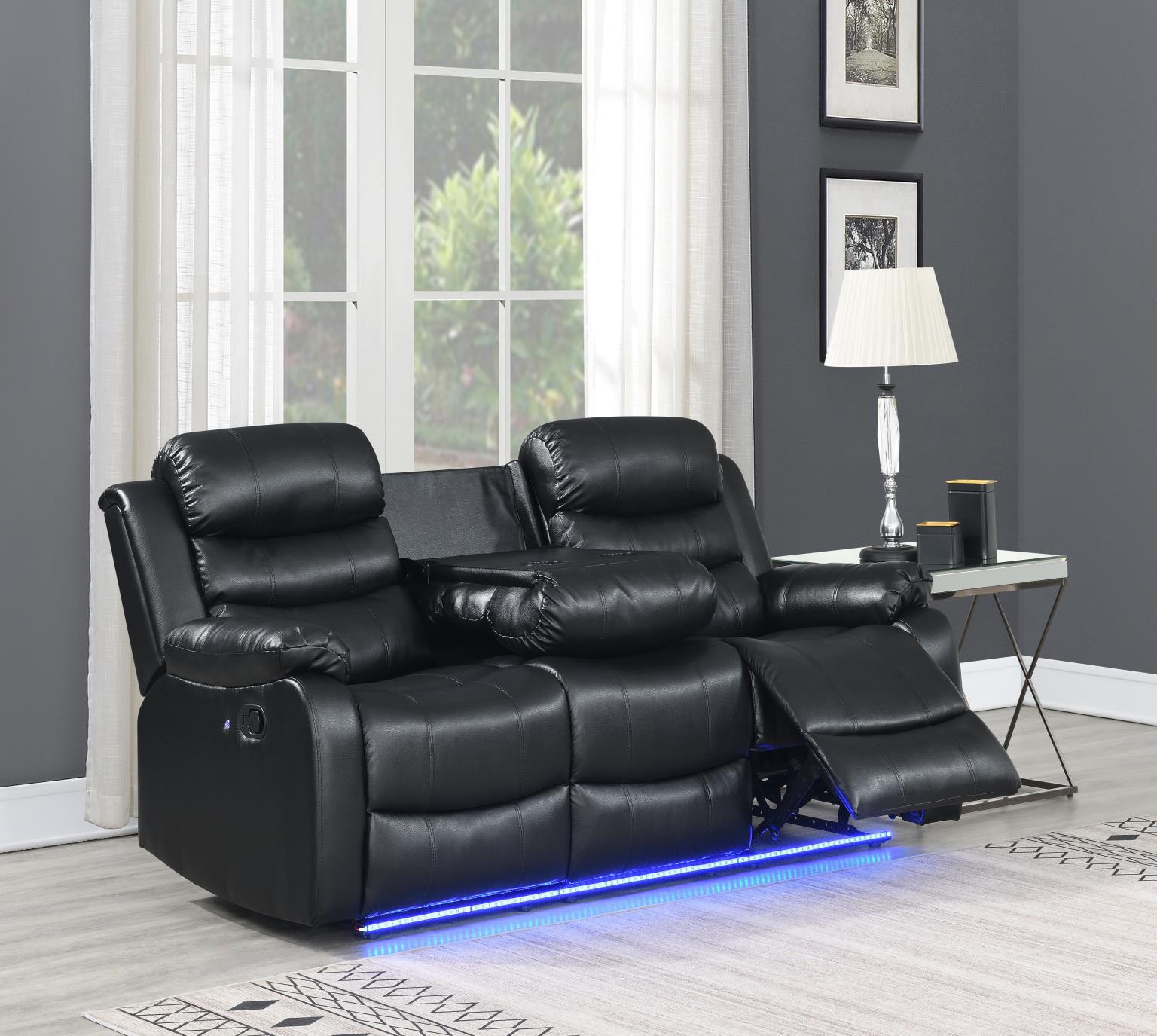 BLACK MOTION LED SOFA view 2