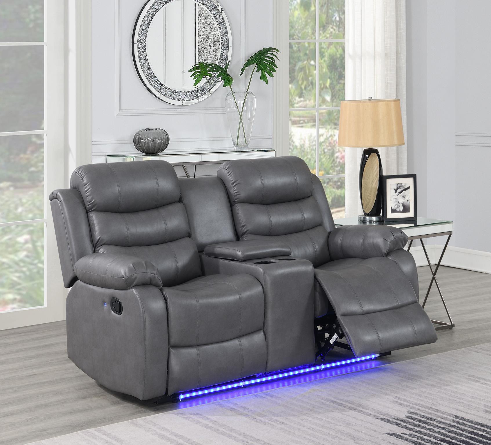 GRAY MOTION LED SOFA view 3