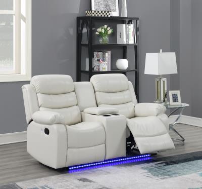 WHITE MOTION LED LOVESEAT