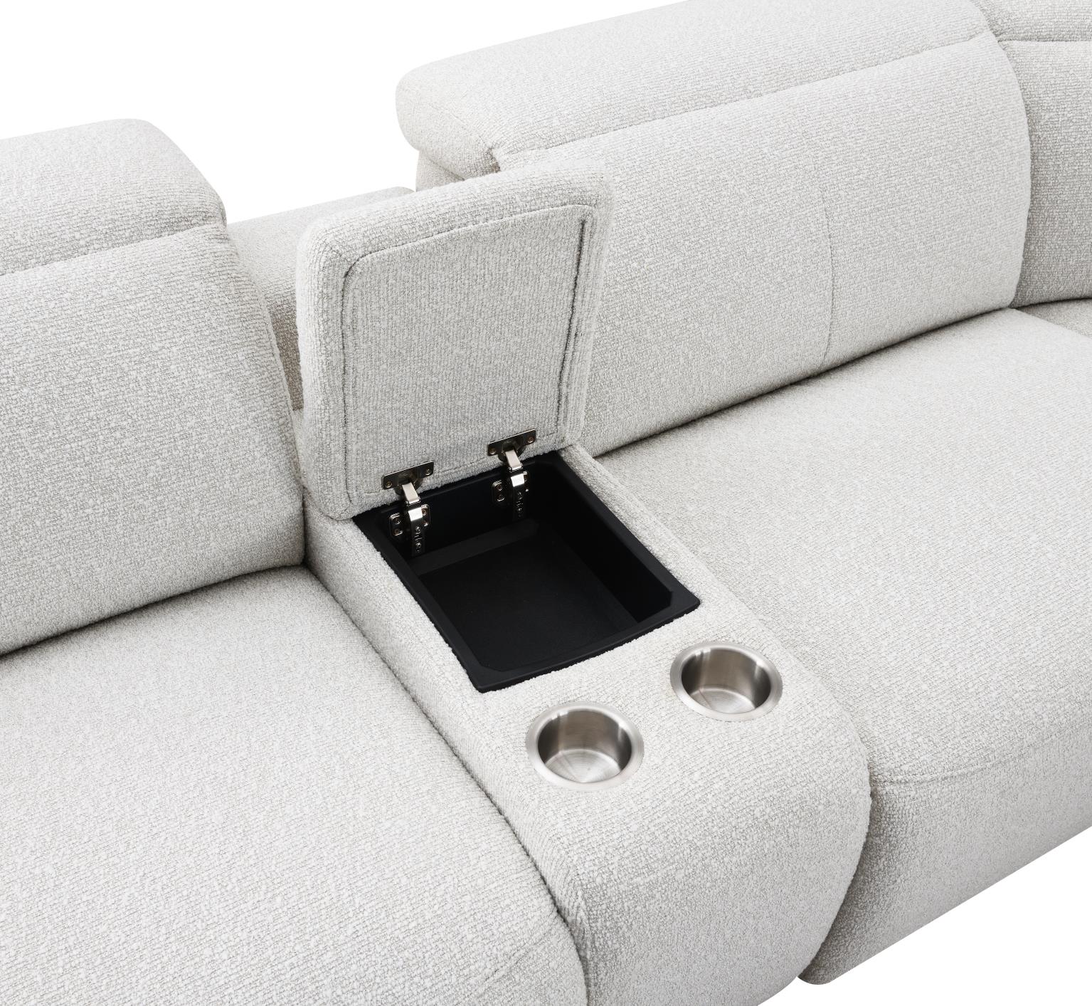 6 PC BEIGE POWER RECLINING SECTIONAL W/POWER HEADREST view 3
