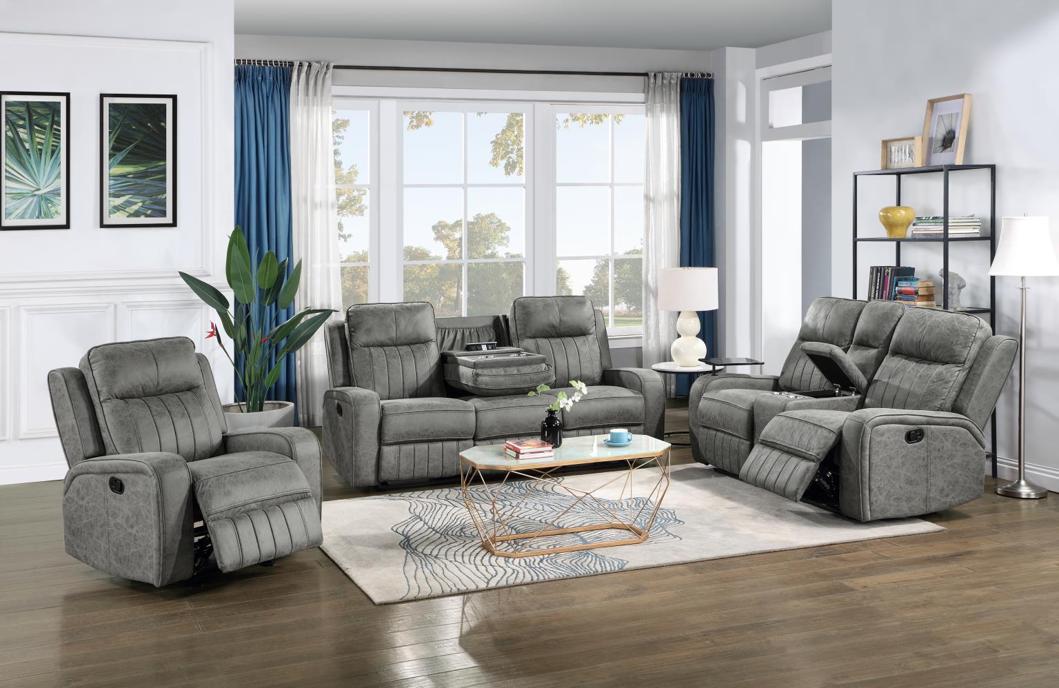 GRAY MOTION LOVESEAT view 3