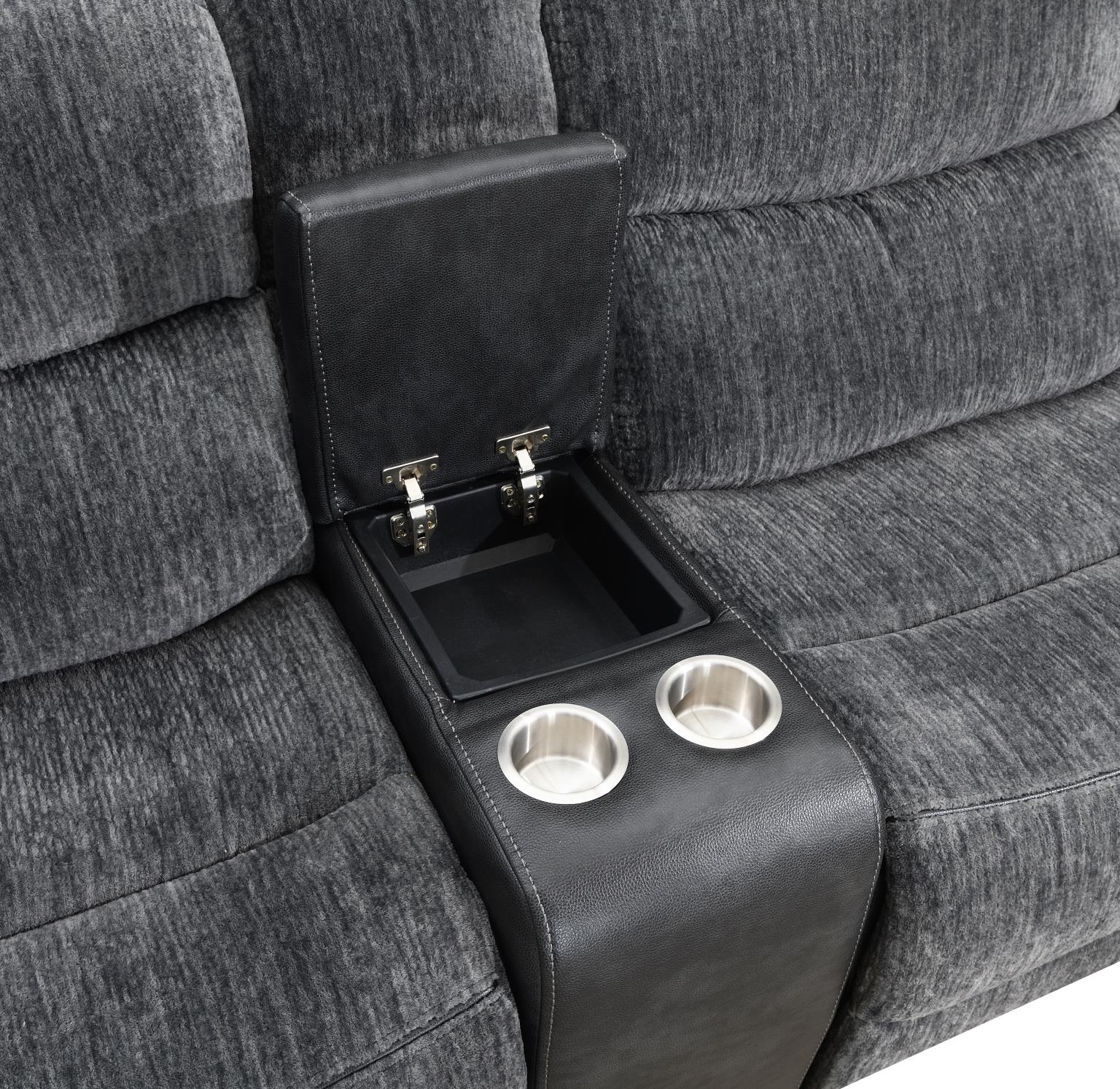 6 PC DARK GRAY POWER RECLINING SECTIONAL W/POWER HEADREST view 3