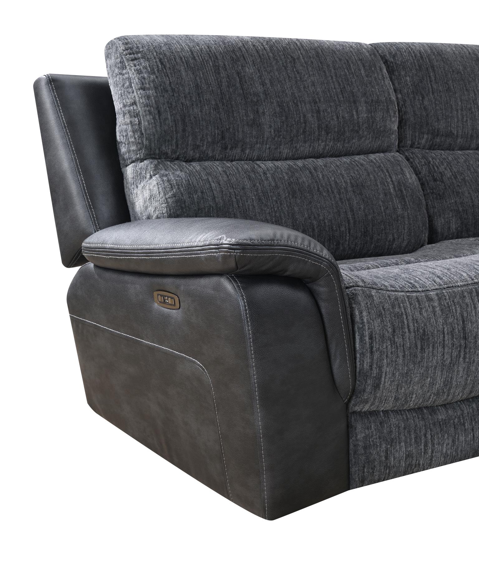 6 PC DARK GRAY POWER RECLINING SECTIONAL W/POWER HEADREST view 4
