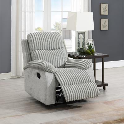 GRAY CORDUROY MOTION CHAIR