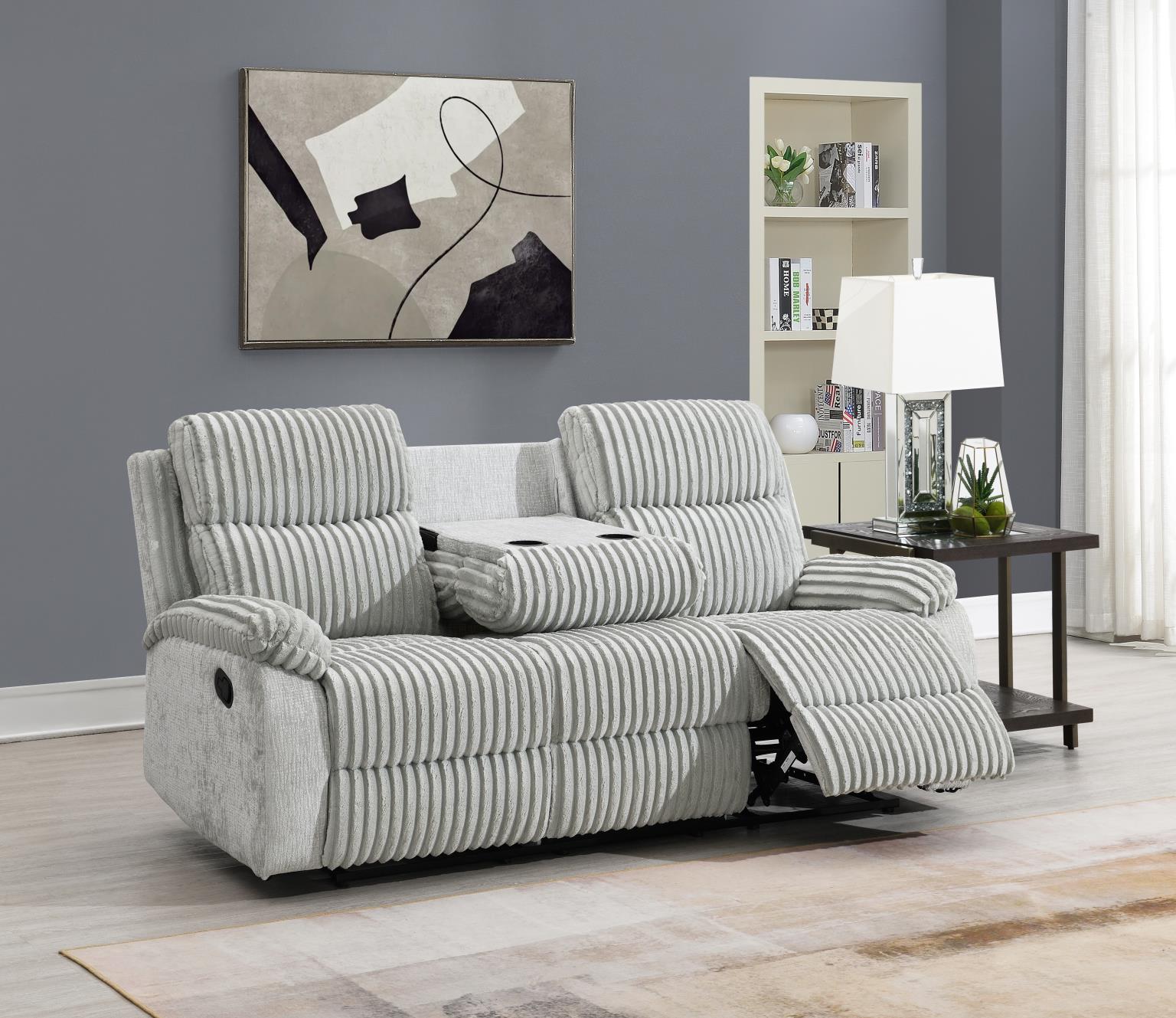 GRAY CORDUROY MOTION CHAIR view 4