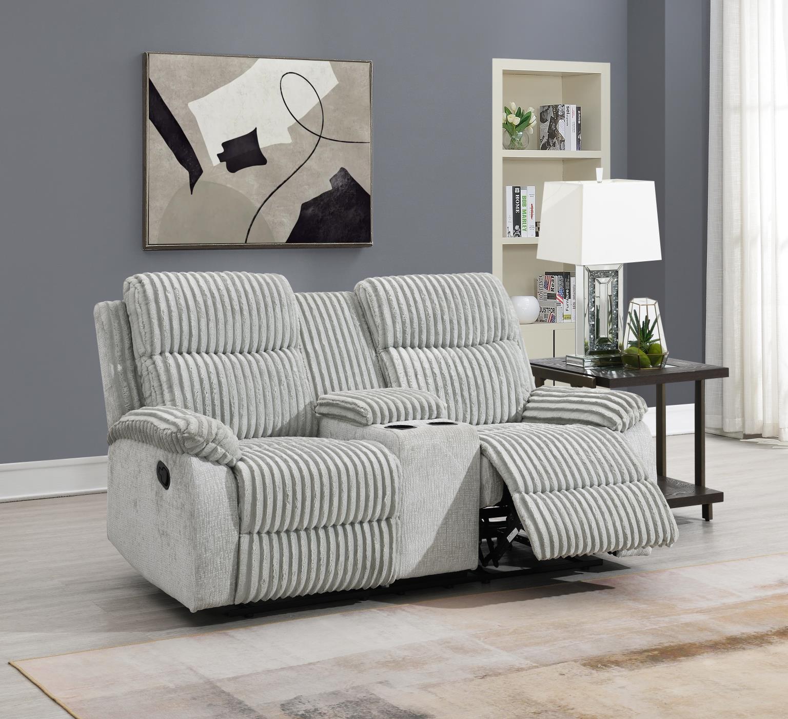 GRAY CORDUROY MOTION CHAIR view 5