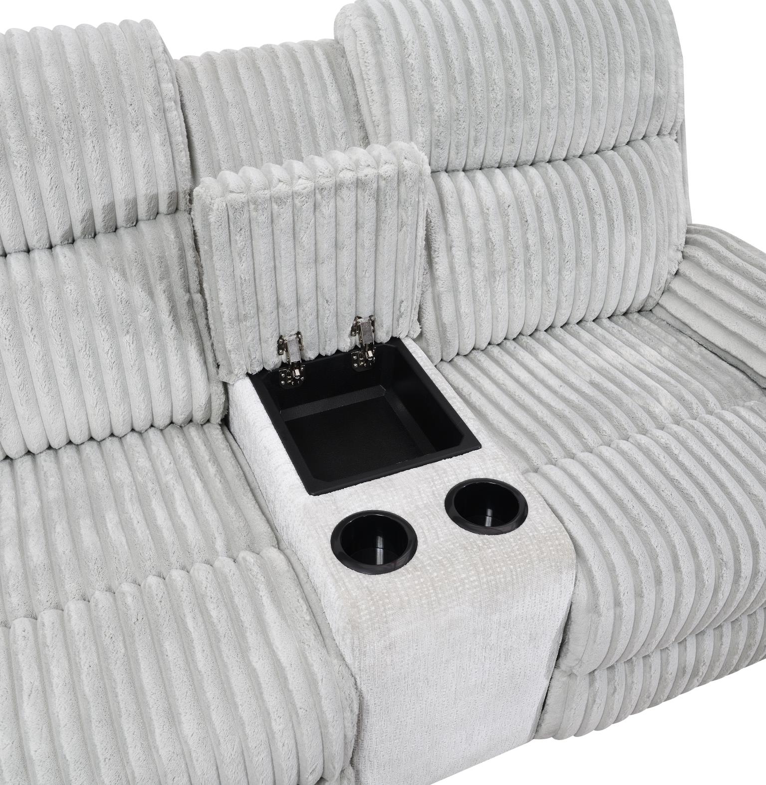 GRAY CORDUROY MOTION CHAIR view 7