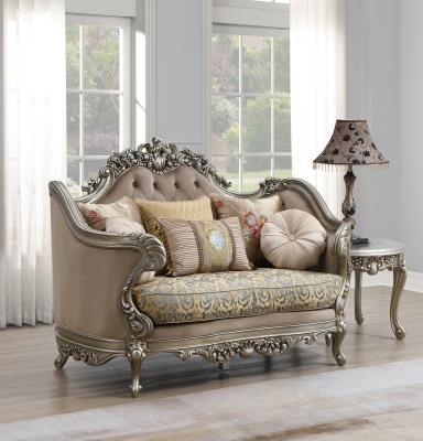 TRADITIONAL BROWN LOVESEAT