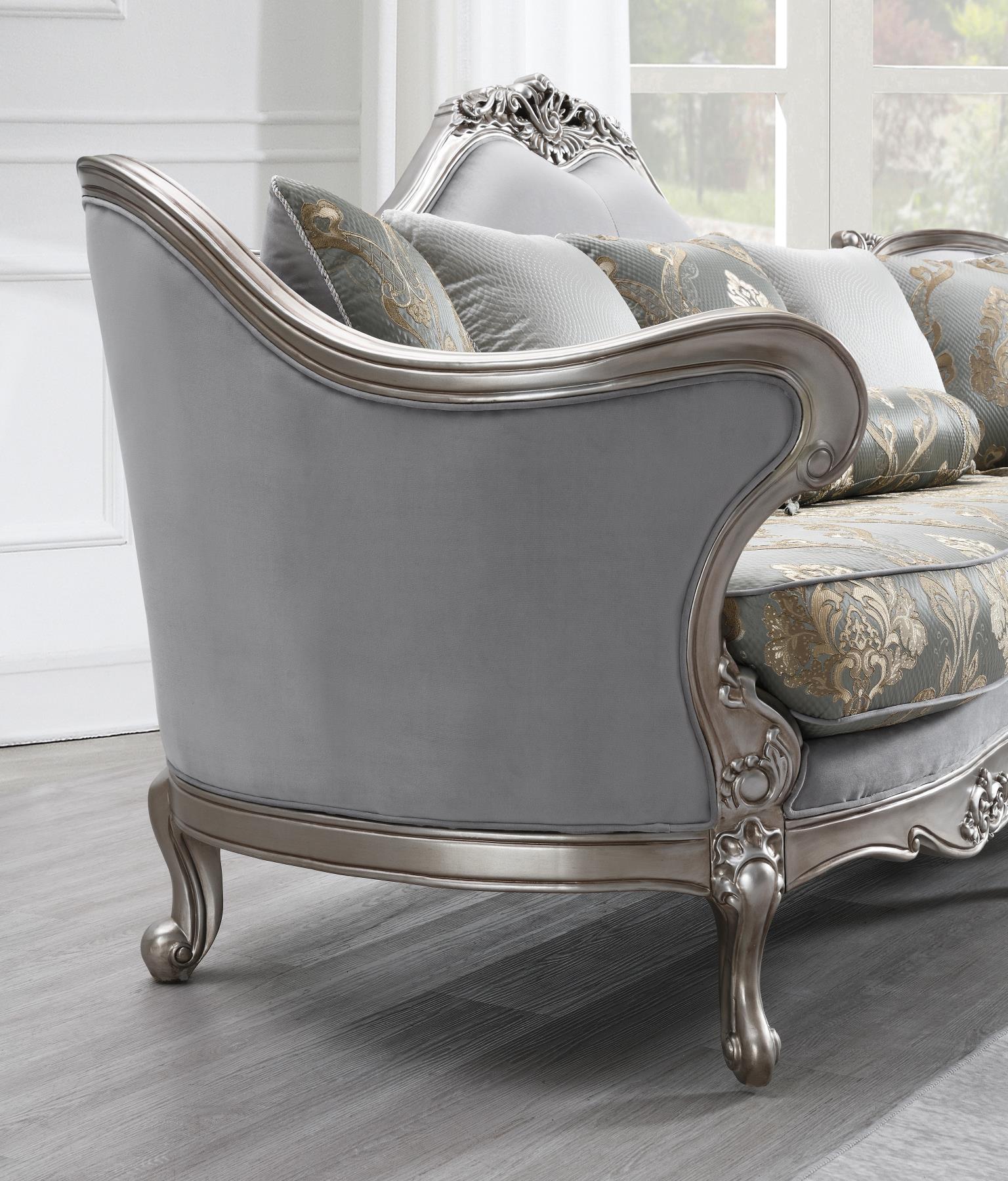 TRADITIONAL GRAY SOFA view 7