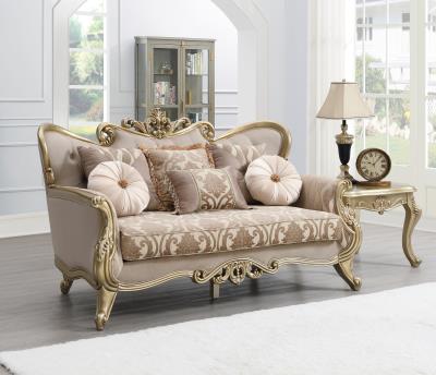 TRADITIONAL BEIGE LOVESEAT