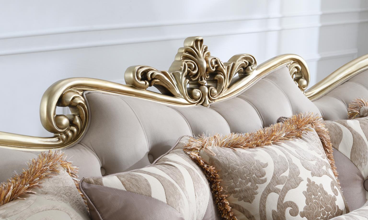 TRADITIONAL BEIGE SOFA view 7