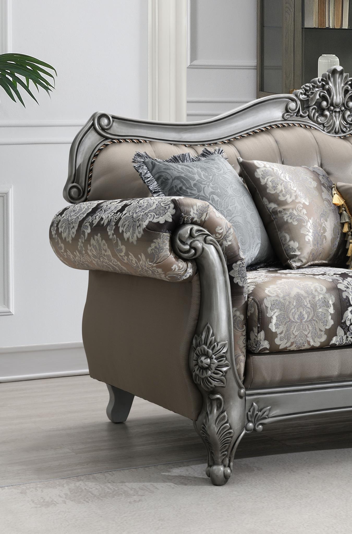 TRADITIONAL GRAY CHAIR view 7