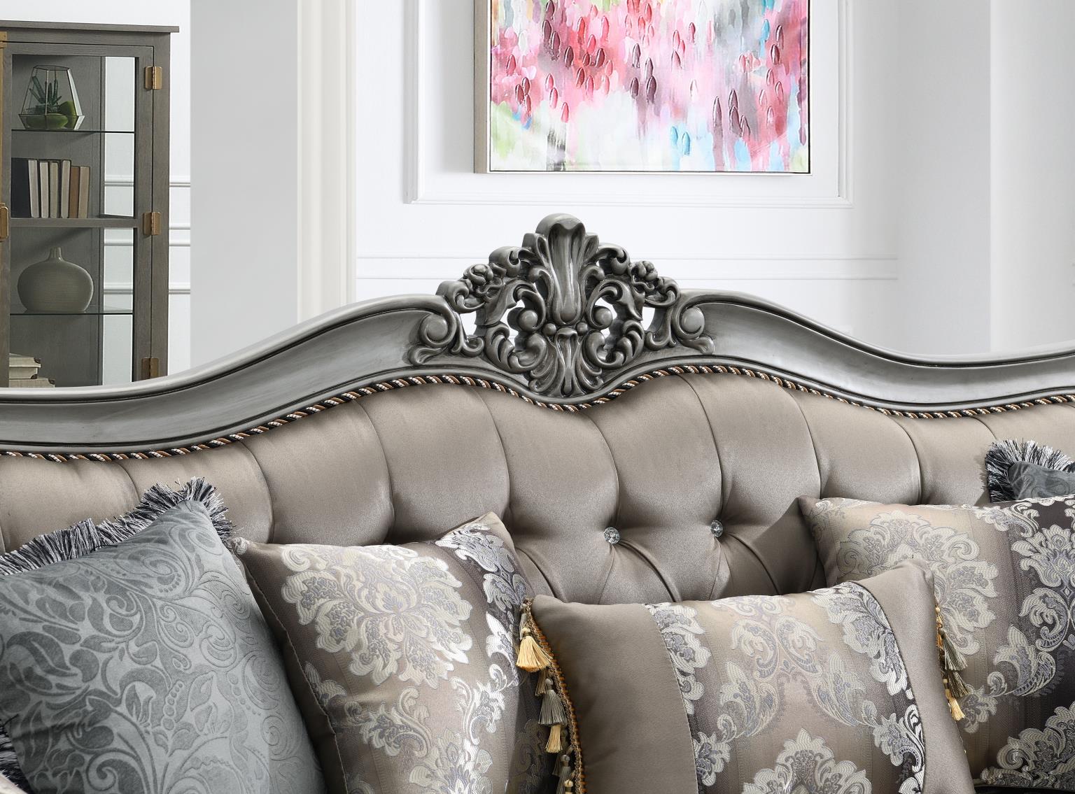 TRADITIONAL GRAY LOVESEAT view 5
