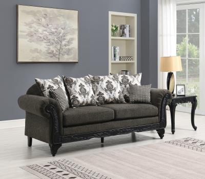 TRADITIONAL CHARCOAL SOFA