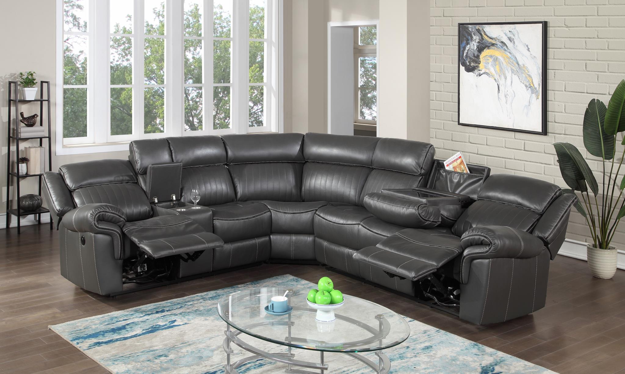 3 PC POWER RECLINING SECTIONAL W/SCREEN view 2