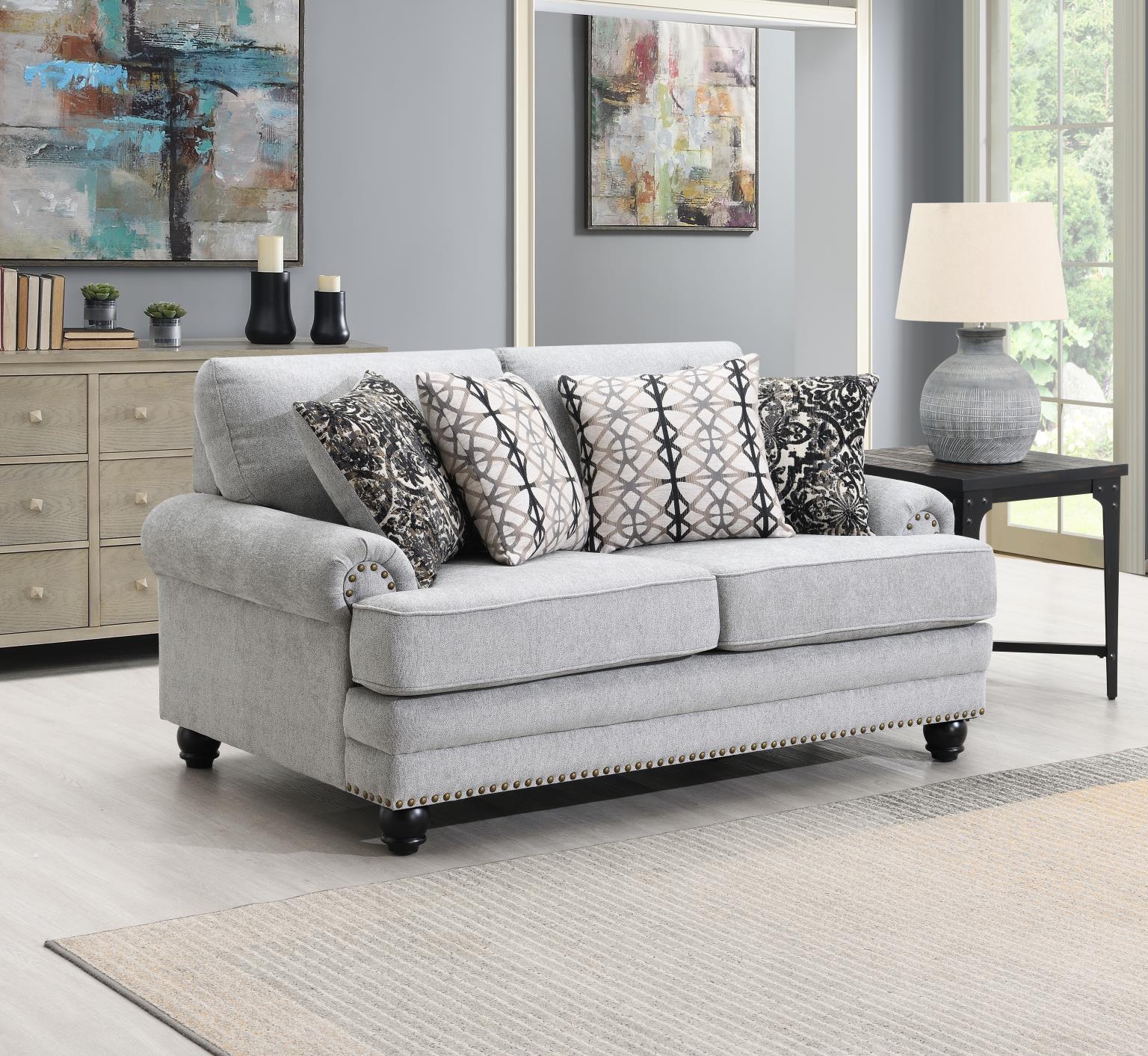 GRAY LOVESEAT view 2
