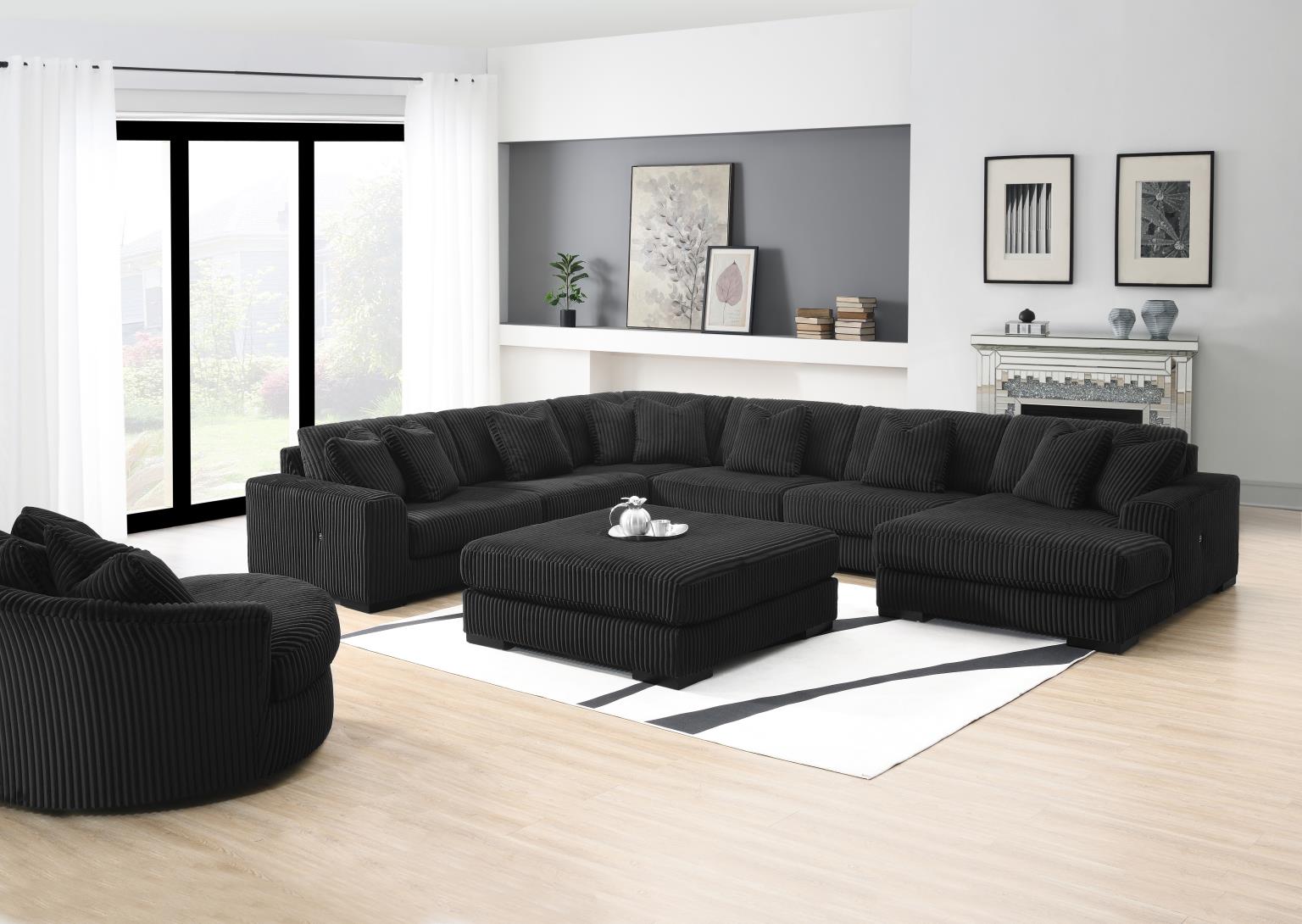 BLACK CONSOLE W/SPEAKER & WIRELESS CHARGE view 5
