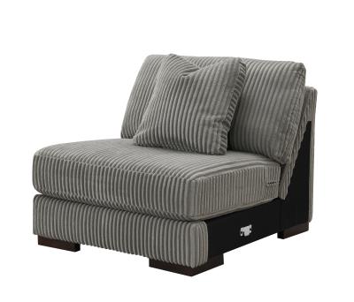 GRAY ARMLESS CHAIR — Decor