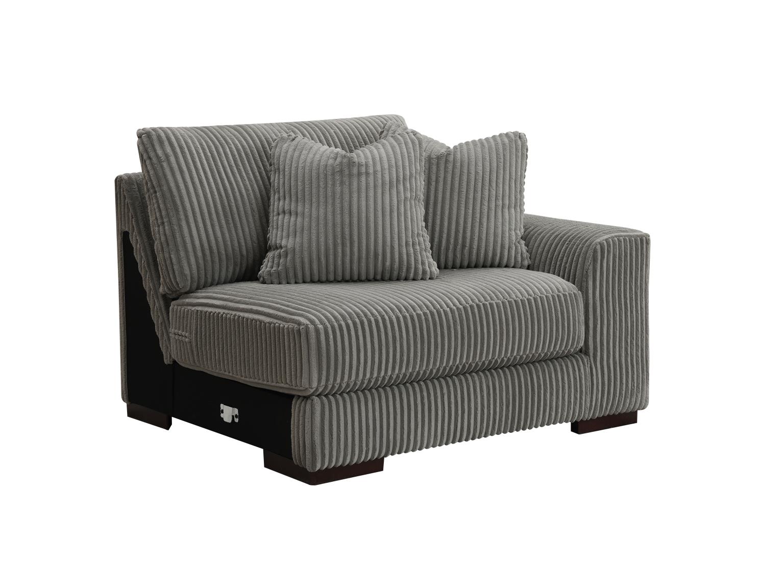 GRAY RIGHT CHAIR W/USB-C CHARGER view 2