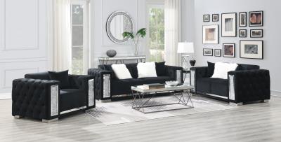 BLACK VELVET CHAIR