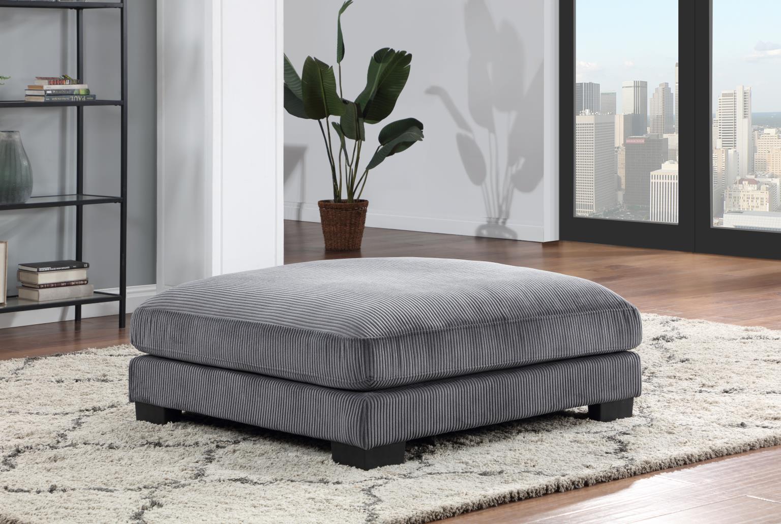 GRAY ARMLESS CHAIR (WITH PILLOW) view 4