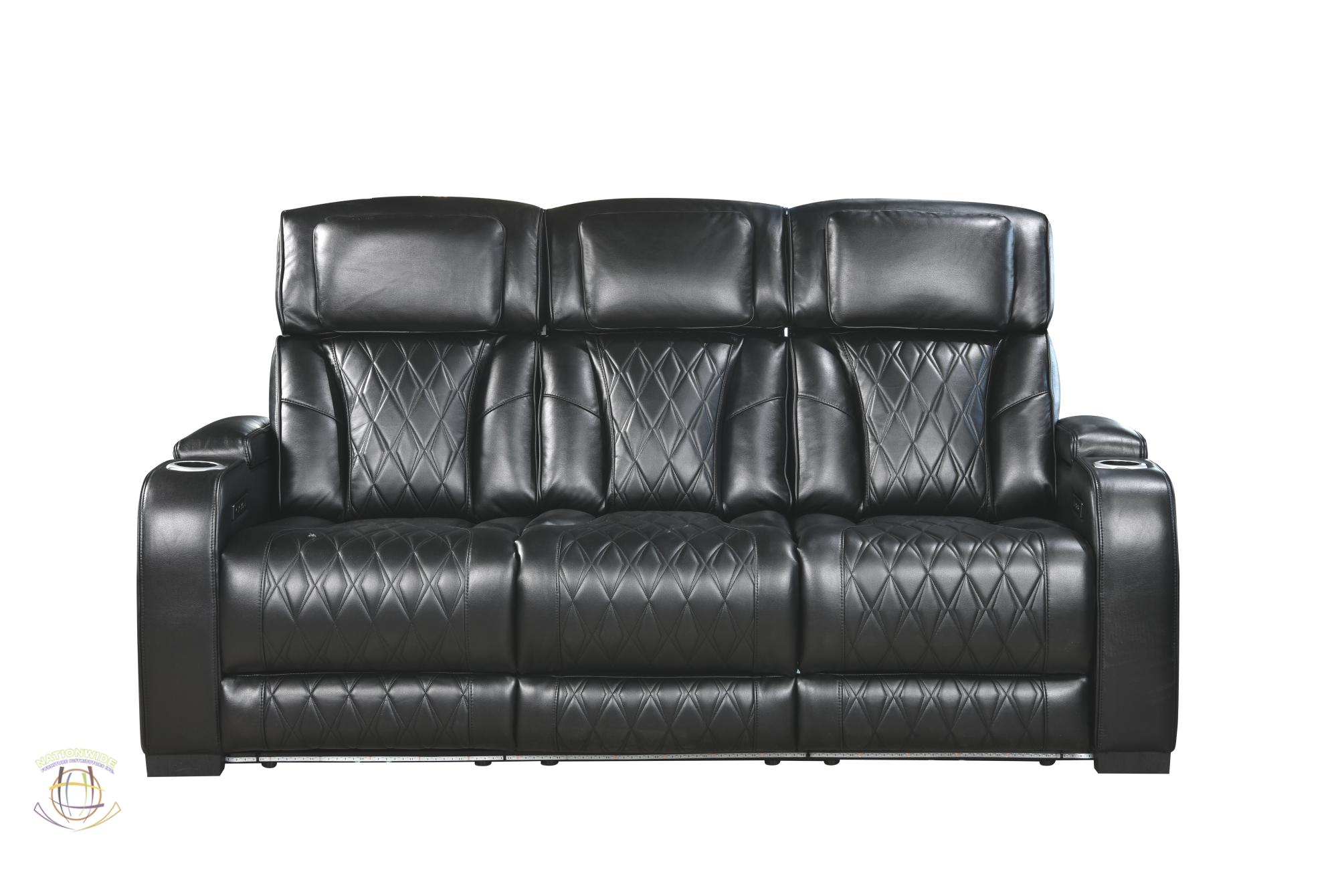 Home Theater Power Reclining Sofa and Home Theater Power Reclining Loveseat w/ Bluetooth Speaker view 2