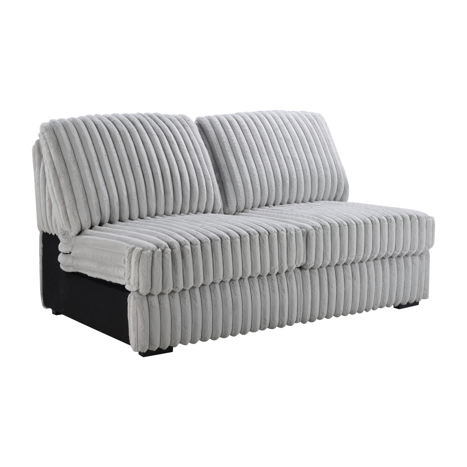 GRAY CORDUROY POWER RECLINING 4 PC SECTIONAL W/2 WIRELESS CHARGER view 7