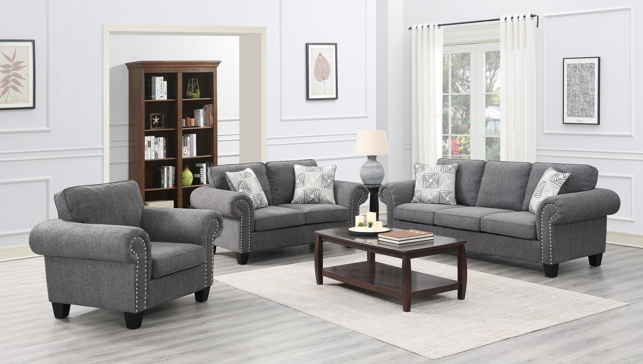 CHARCOAL LOVESEAT view 2
