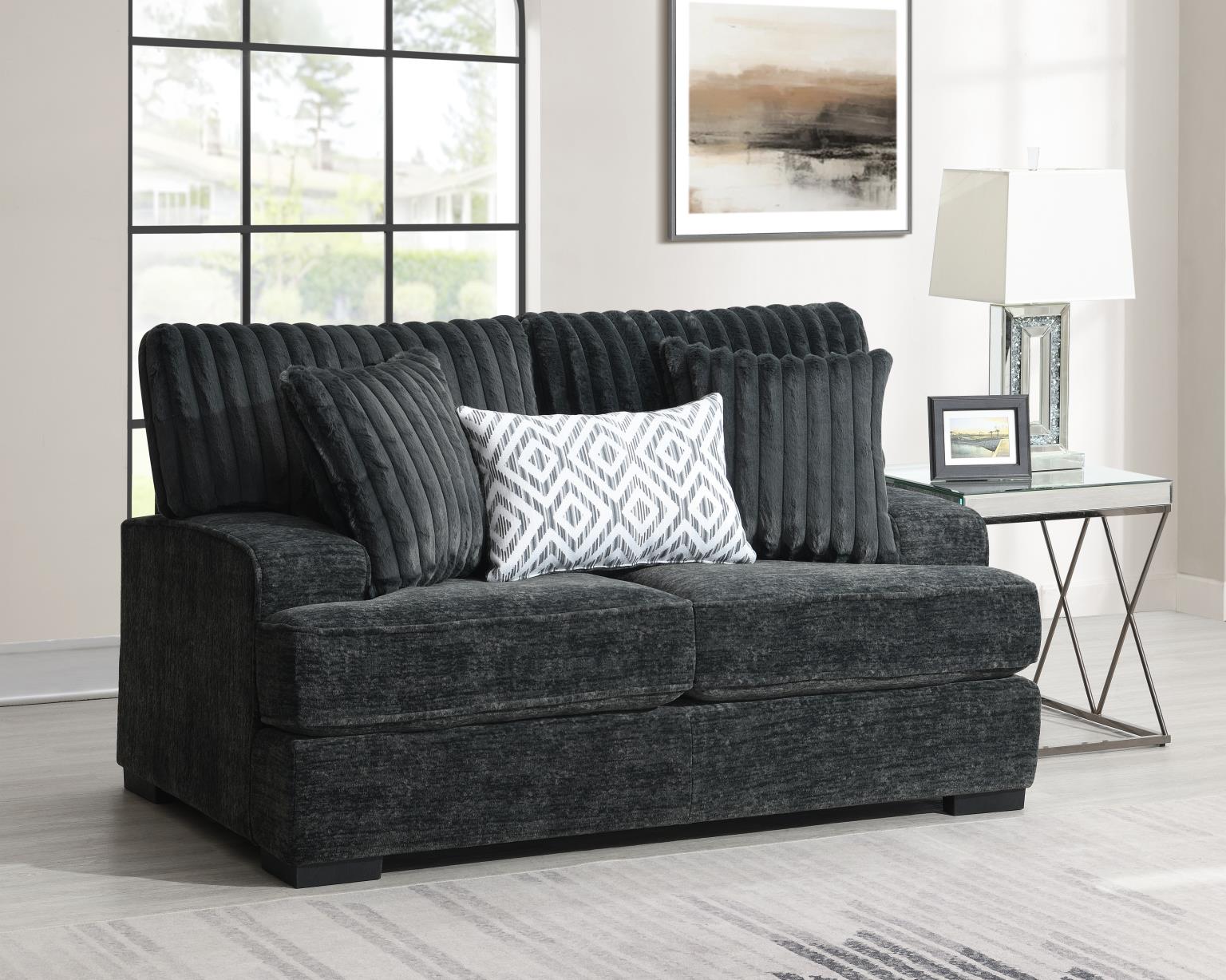 CHARCOAL LOVESEAT view 2