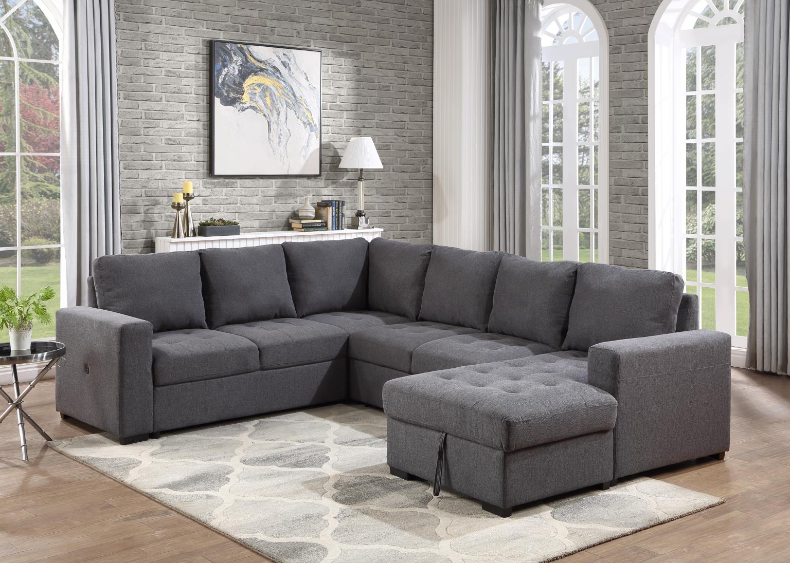 GRAY 3 PC SECTIONAL view 2
