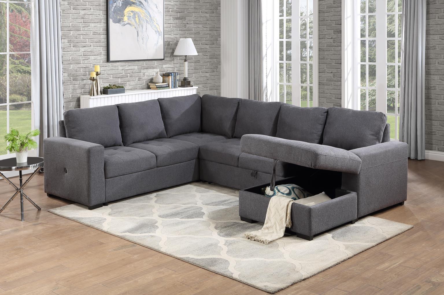 GRAY 3 PC SECTIONAL view 3