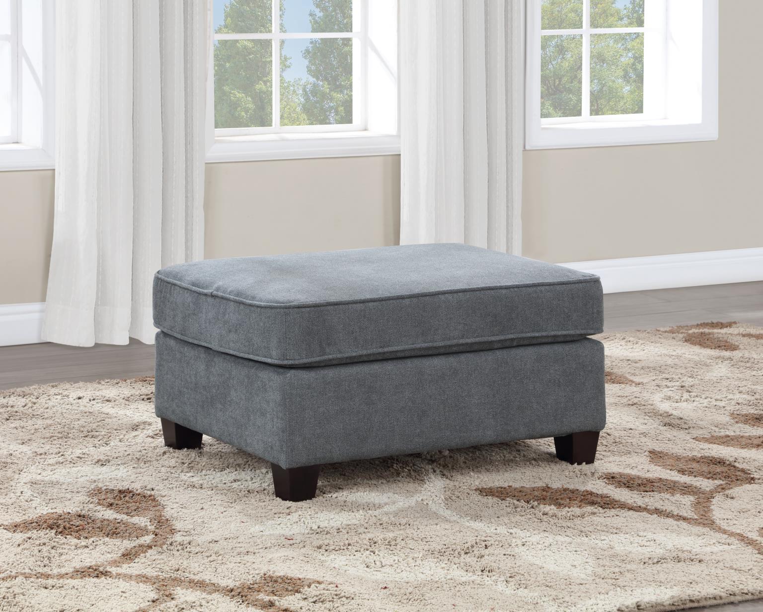 GRAY FABRIC 6 PC SECTIONAL (3 ARMLESS CHAIRS) view 6
