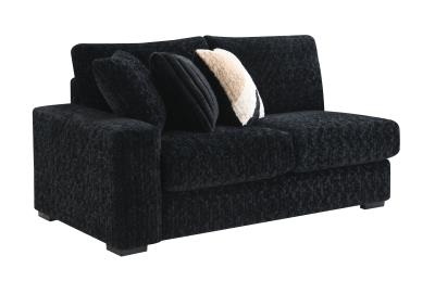 BLACK CORDUROY LOVESEAT