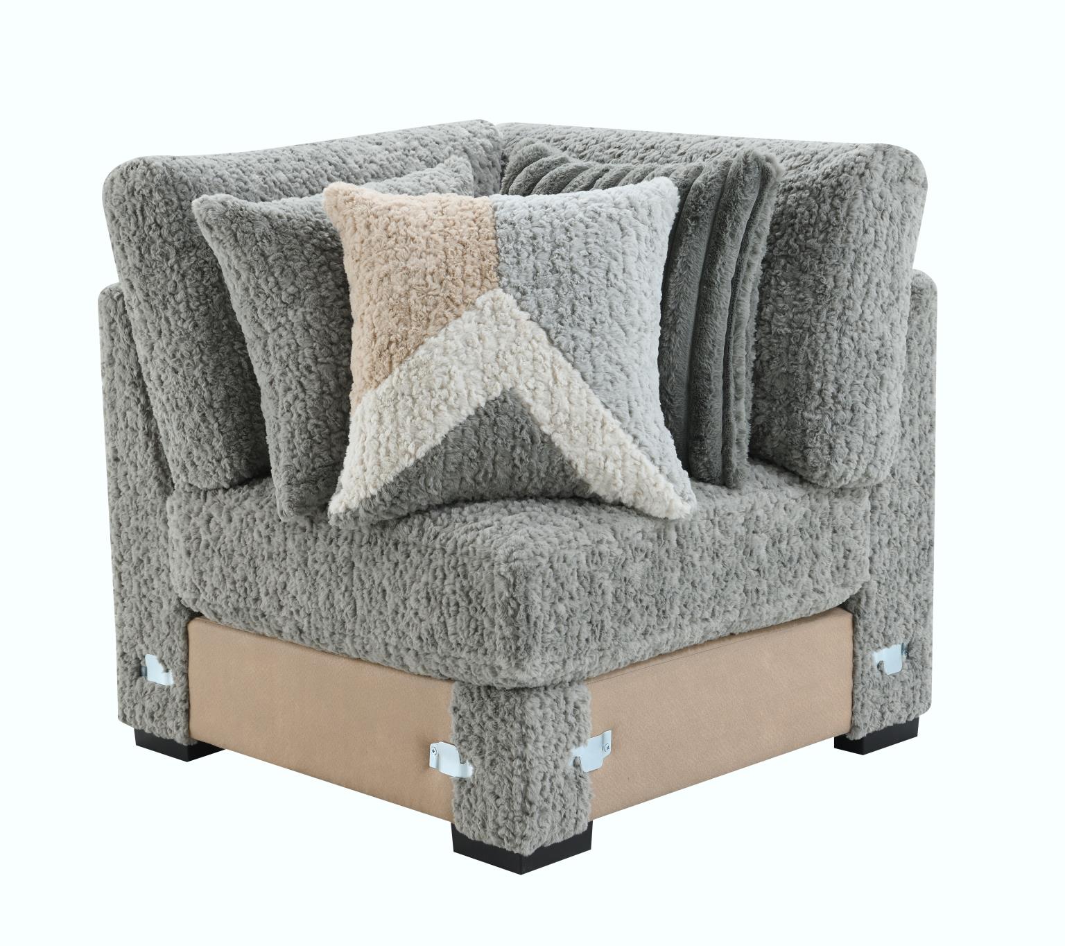 6PC SETIONAL WITH RIGHT CHAISE AS SHOWN IN MAIN PHOTO (1 LAF + 1 W + 2 AC + 1 CN + 1 RAC) view 7