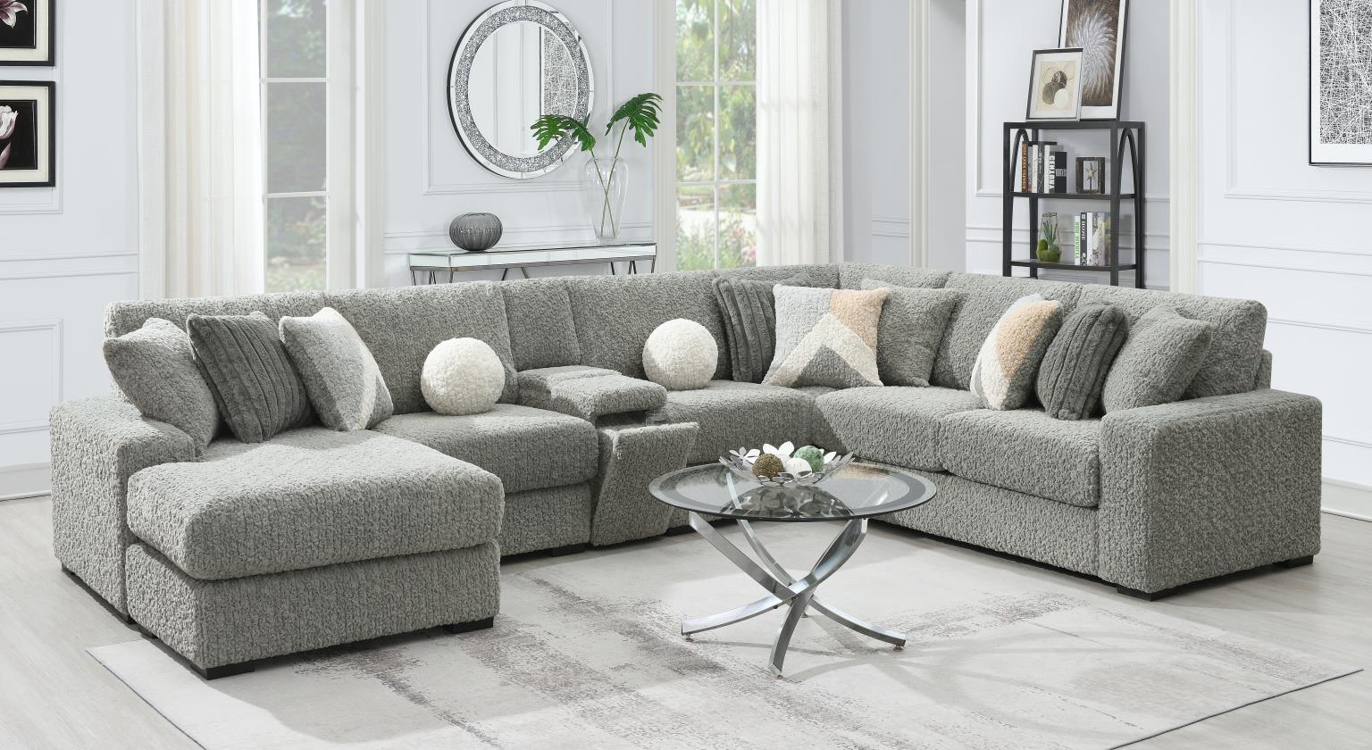 GRAY CORDUROY LOVESEAT view 4