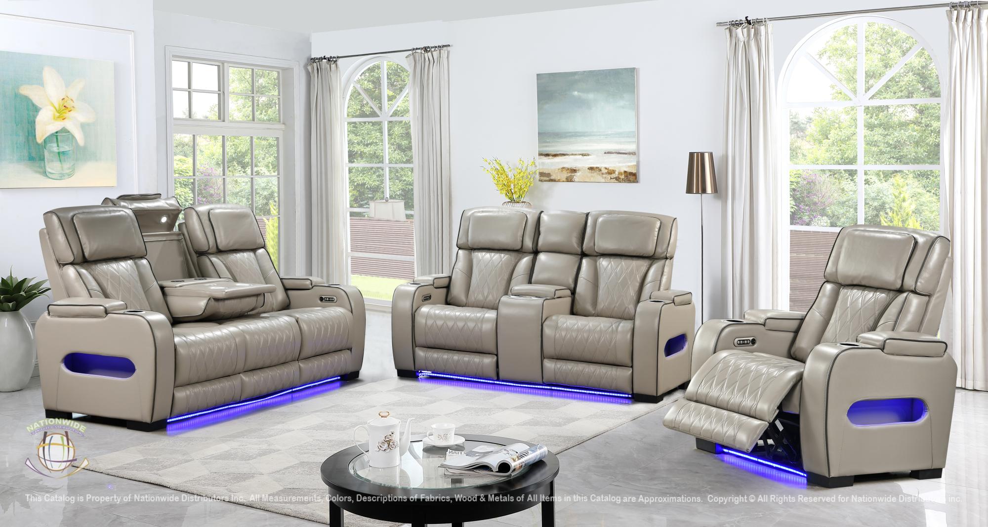 Home Theater Power Reclining Sofa and Home Theater Power Reclining Loveseat — Living Room