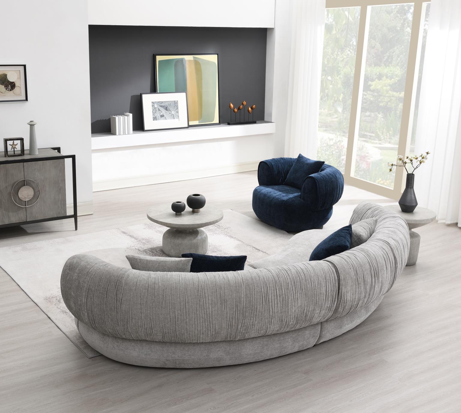 BLUE ACCENT CHAIR view 4