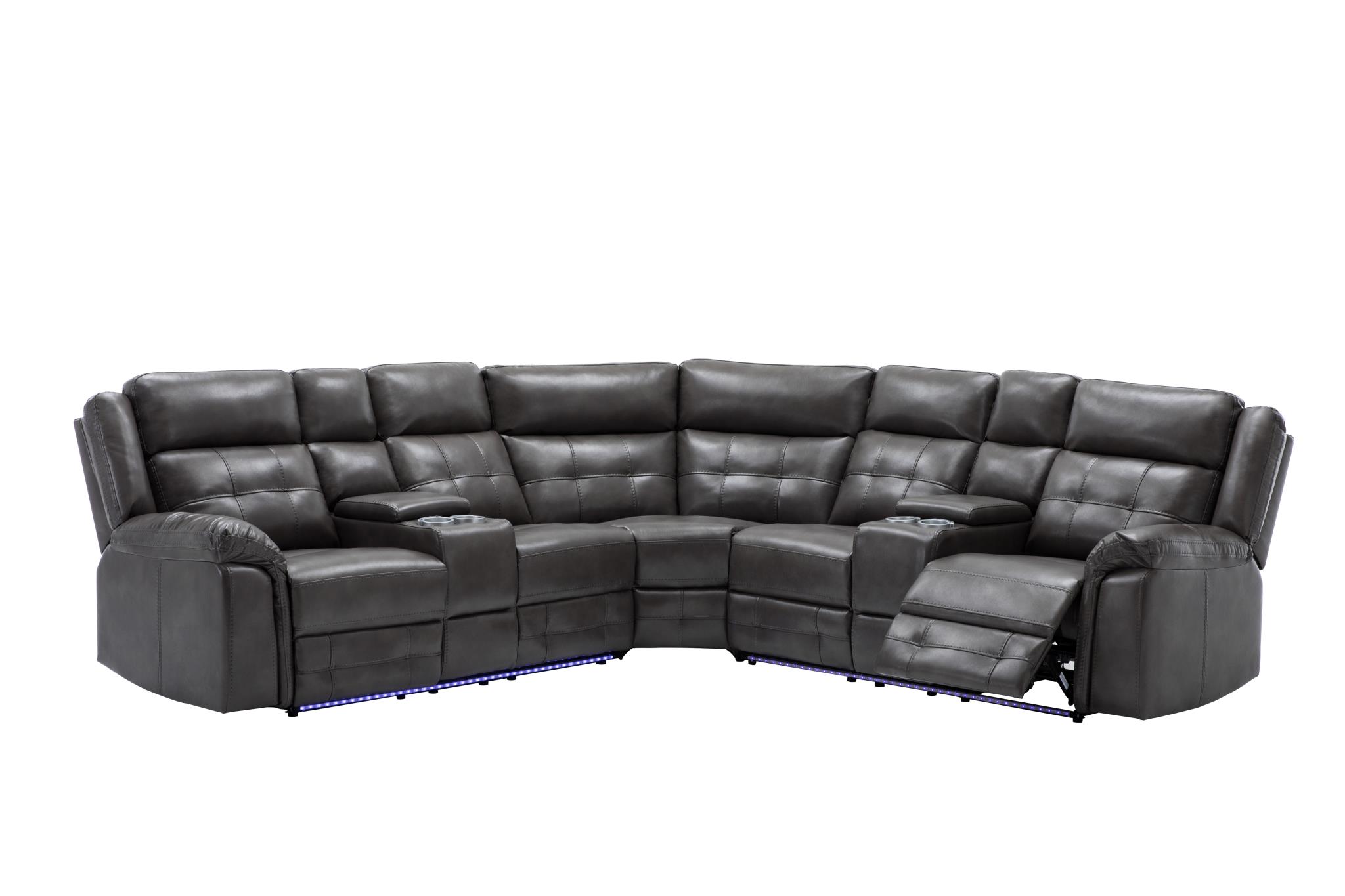GRAY 3 PC POWER RECLINING SECTIONAL view 2