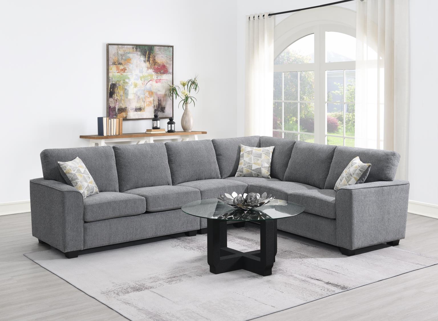 GRAY 2 PC SECTIONAL view 2
