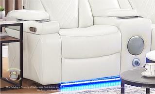 Dual Power Reclining Sofa w/ Led & USB & Drop Down Table & Reading Lights & Storage Arms and Dual Power Reclining Loveseat w/ Led & USB Type-C view 4