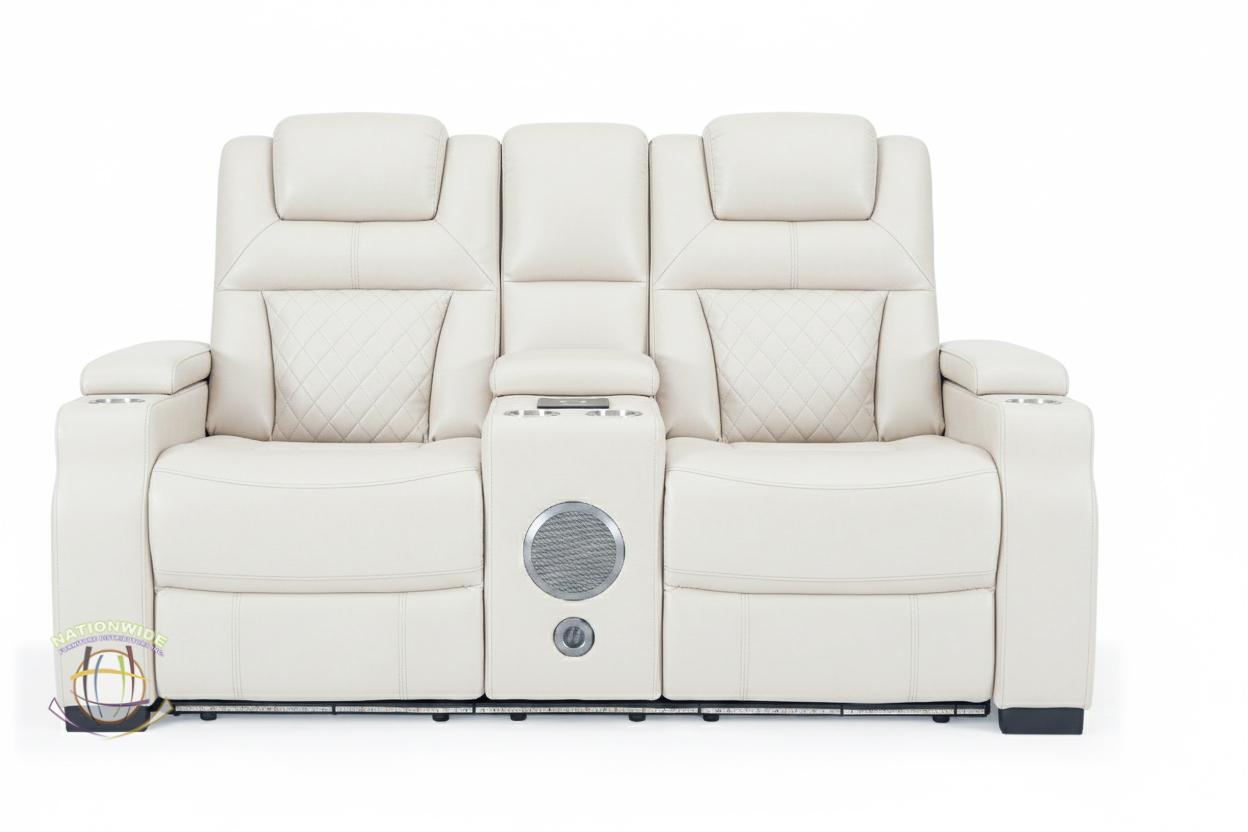 Dual Power Reclining Sofa w/ Led & USB & Drop Down Table & Reading Lights & Storage Arms and Dual Power Reclining Loveseat w/ Led & USB Type-C view 5