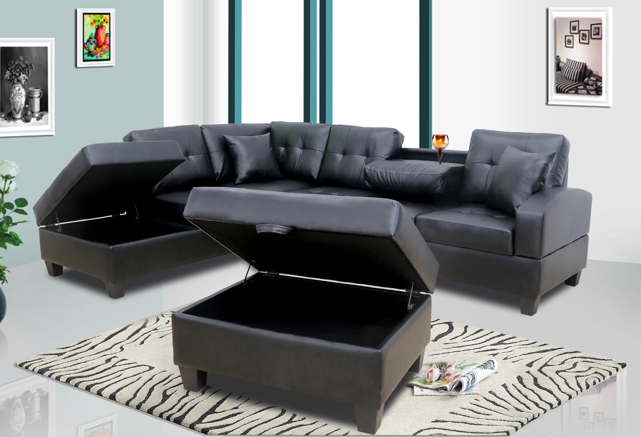 BLACK 2 PC SECTIONAL view 2