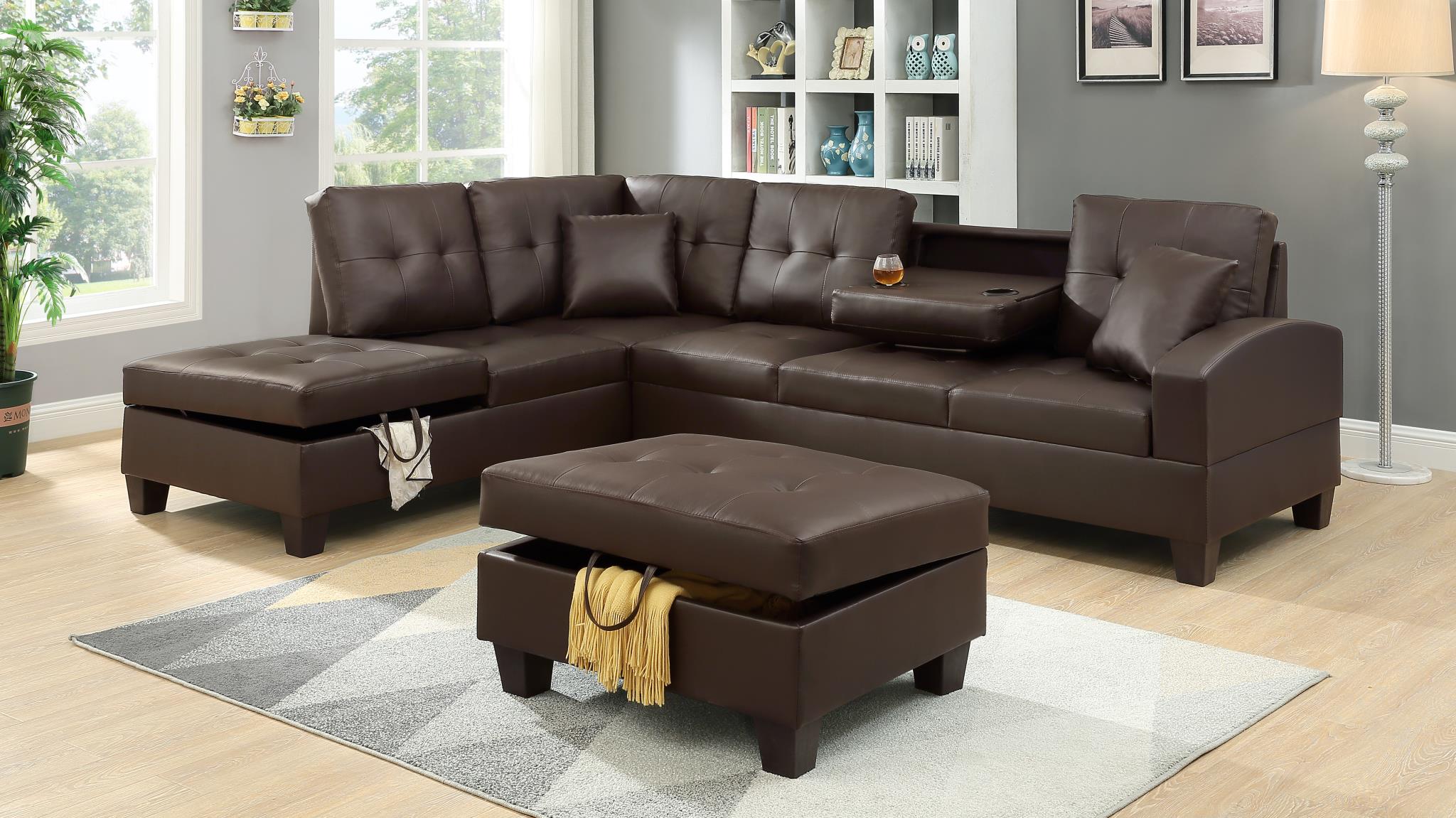 BROWN OTTOMAN view 2