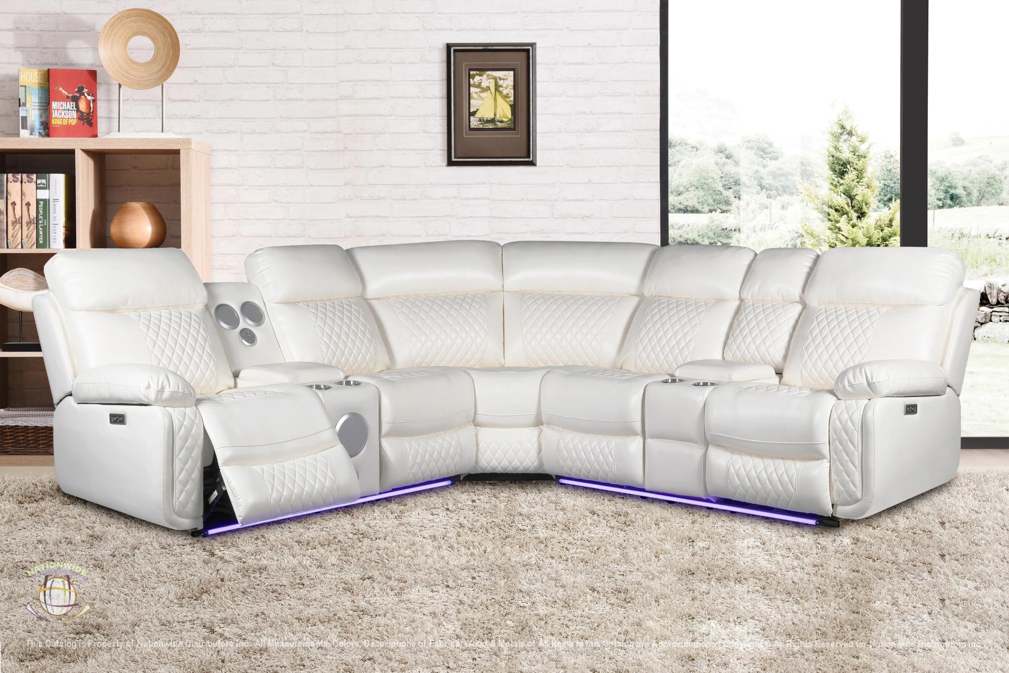 Led & Bluetooth Power Sectional w/ USB