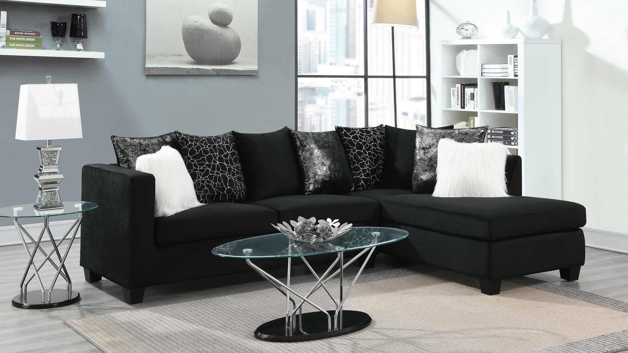 BLACK 2 PC SECTIONAL view 2
