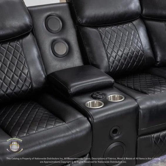 Led & Bluetooth Power Sectional w/ USB view 2