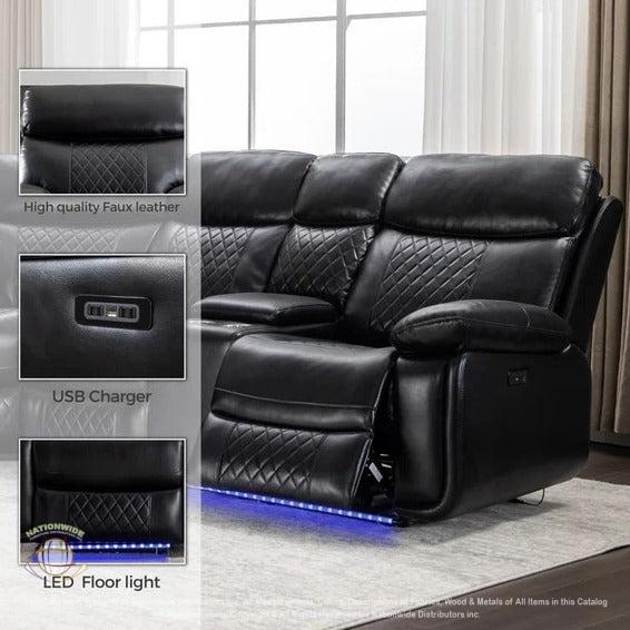 Led & Bluetooth Power Sectional w/ USB view 4