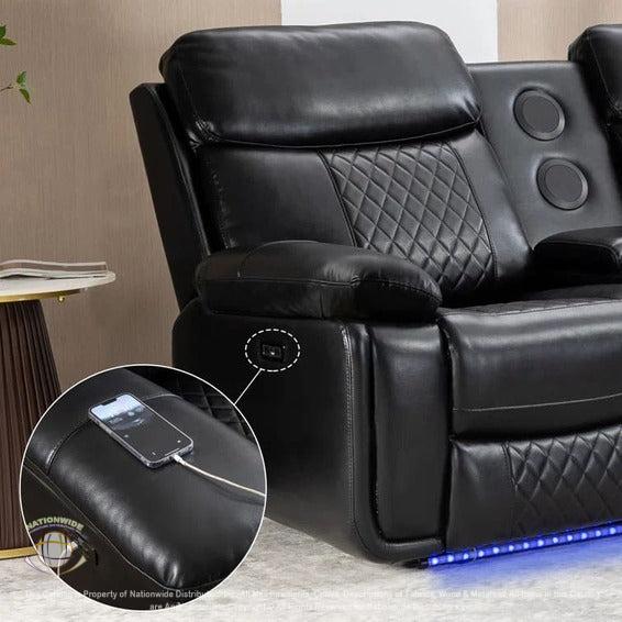 Led & Bluetooth Power Sectional w/ USB view 5