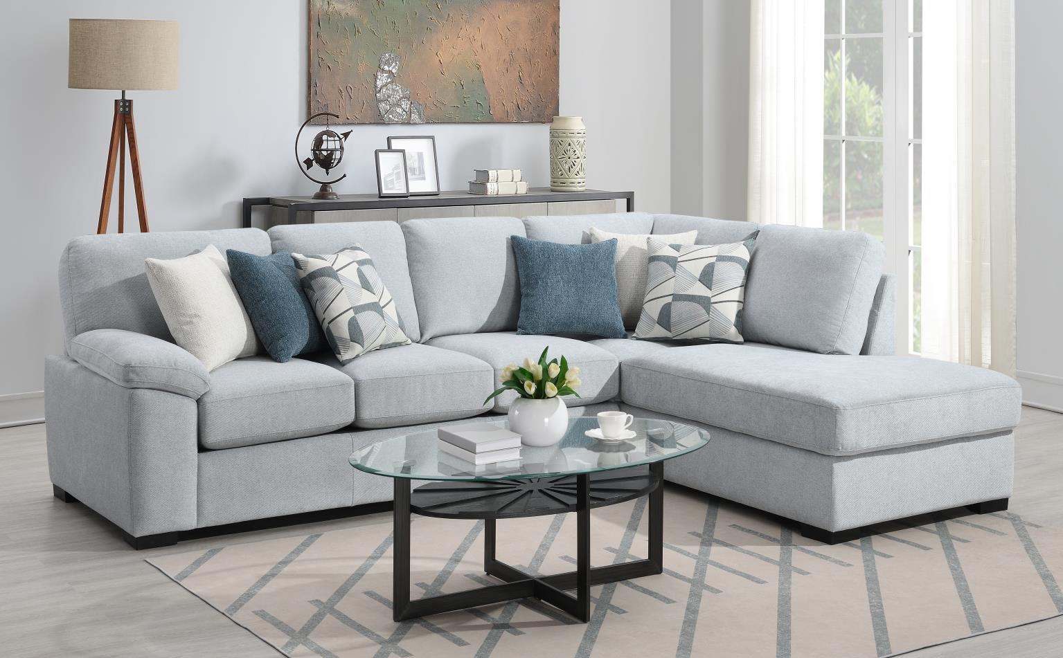 BLUE 2 PC SECTIONAL view 2